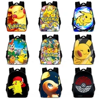 anime pokemon gengar eevee charizard canvas backpack pikachu students shoulder bag pocket monster haunter schoolbags laptop bags