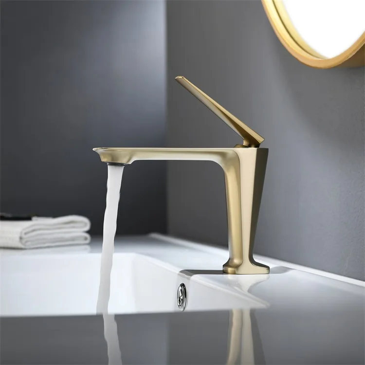 

Brush gold bathroom mixer faucet bathroom basin faucet