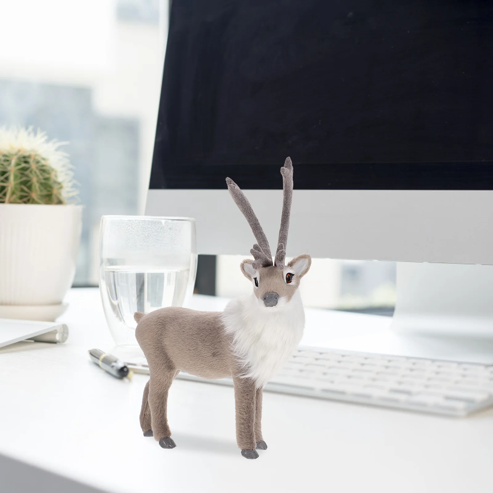 Рождественские украшения с оленями имитация лося елочные игрушек пластиковые