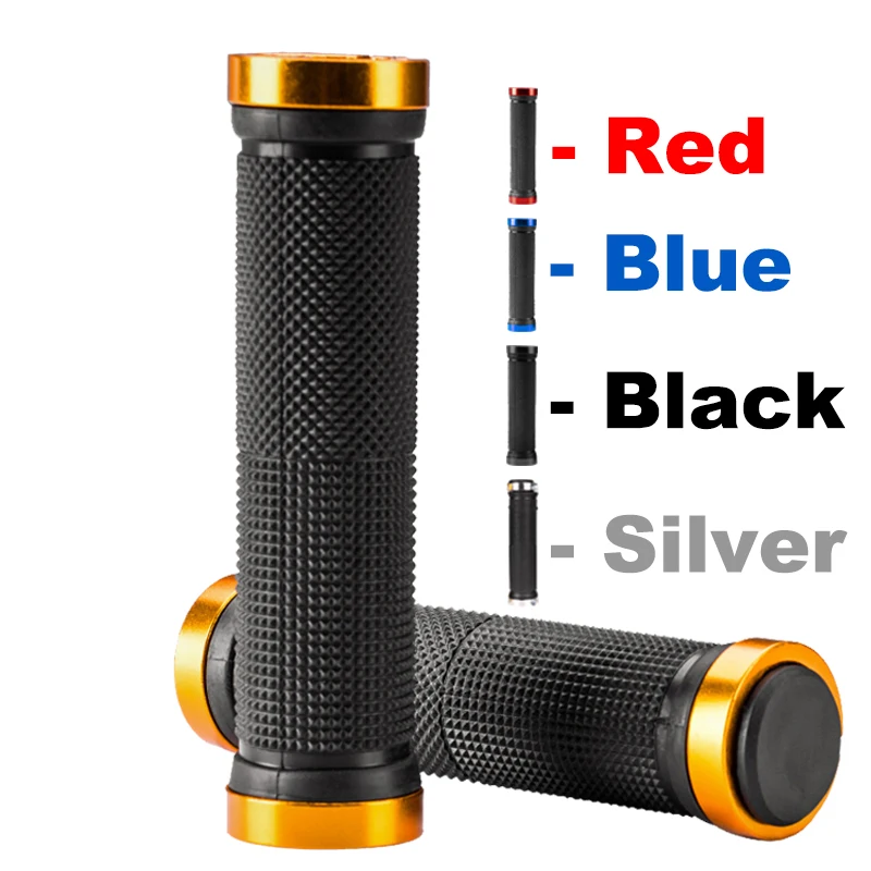 

PE Rubber Anti-skid Bike Handlebar Grips Alloy Cuffs Bilateral Lock Bicycle Cycling Handlebar Sleeve BMX Bike Accessories