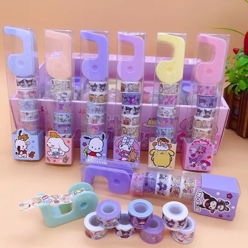 8 шт. Kawaii My Melody Cinnamoroll Kuromi Diy декоративная лента Васи аниме Sanrioed милая девушка