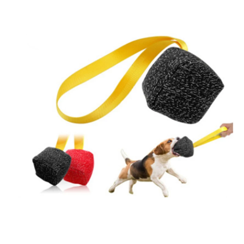 

Dog Ball Toy Large German Shepherd Bite Training Tug Pillow Nylon Cord Handle Pet Interactive Chew Ball for K9 Agility Equipment