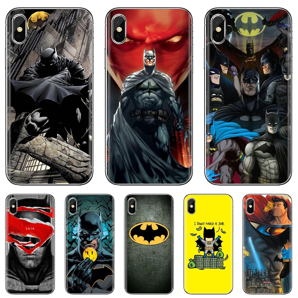 

For iPhone 10 11 12 13 Mini Pro 4S 5S SE 5C 6 6S 7 8 X XR XS Plus Max 2020 Batman Superhero cartoon Soft Shell Case