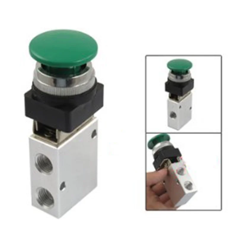 

Пневматический выключатель 1/4 дюйма, Пневматический Механический клапан PT с зелеными грибовидными кнопками, 3/2-сторонний, JM 322PB