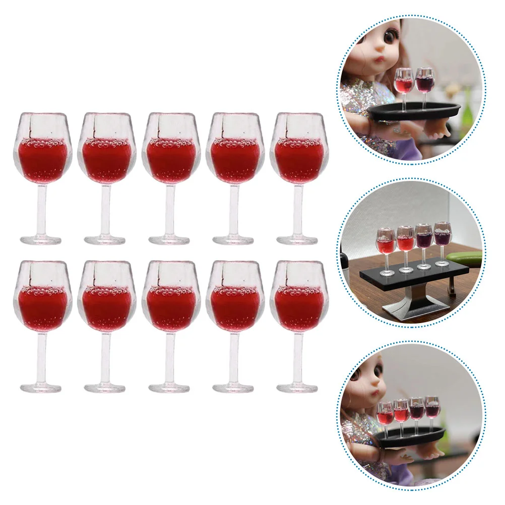 

Miniature Wine Glasses Champagne Cup Mini Goblet Model Micro Landscape Dollhouse Decoration Accessories