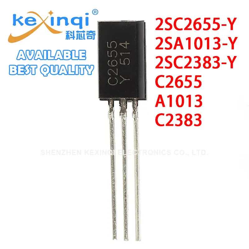 

50pcs Triode 2SC2655 C2655 NPN Low Power Transistor 2SA1013-Y A1013 2SC2383-Y C2383 Directly Plugged into TO-92L