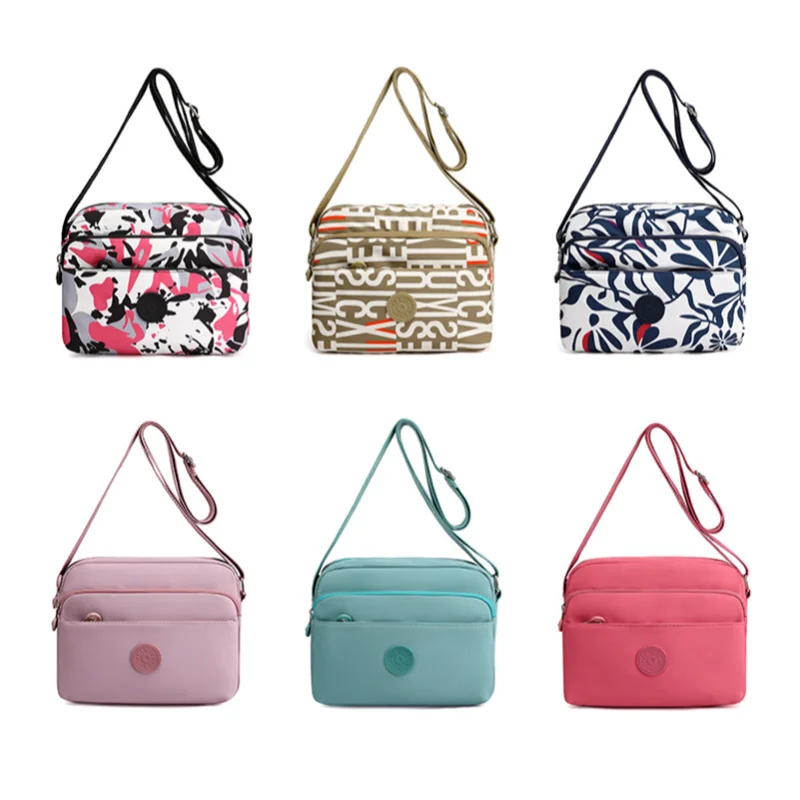 Large Capacity Printing Women's Shoulder Bag Horizontal Square Zipper Crossbody Bag Female Wallet Cell Phone Pouch Backpack