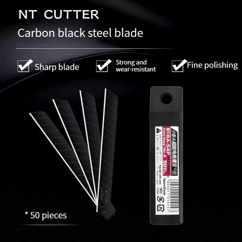 50 японских NT CUTTER BA - 54P нержавеющая сталь 58 градусов ультраострый черный тонкий 0 25