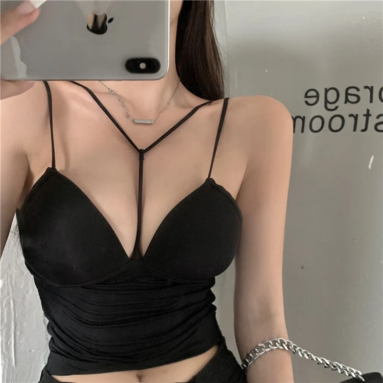 

Черный сексуальный летний стильный Топ, модные блузки 2022, недорогая винтажная одежда для женщин, женская одежда, кавайная Харадзюку