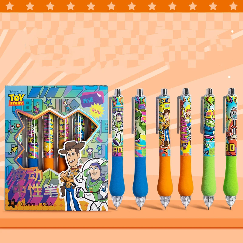 36 шт/лот Creative Disney Press Gel Pen Cute 0.5mm Black Ink Signature Pens промоутерские школьные