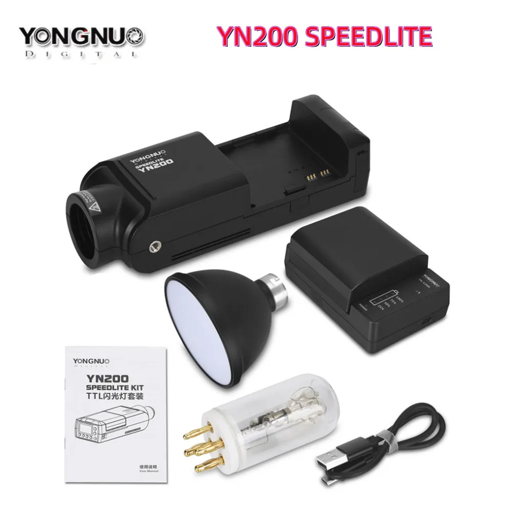 

YONGNUO YN200 Studio Light TTL HSS 2.4G 200W Battery For YN560-TX YN560-TX Pro Canon Nikon Video Light Photography Lighting