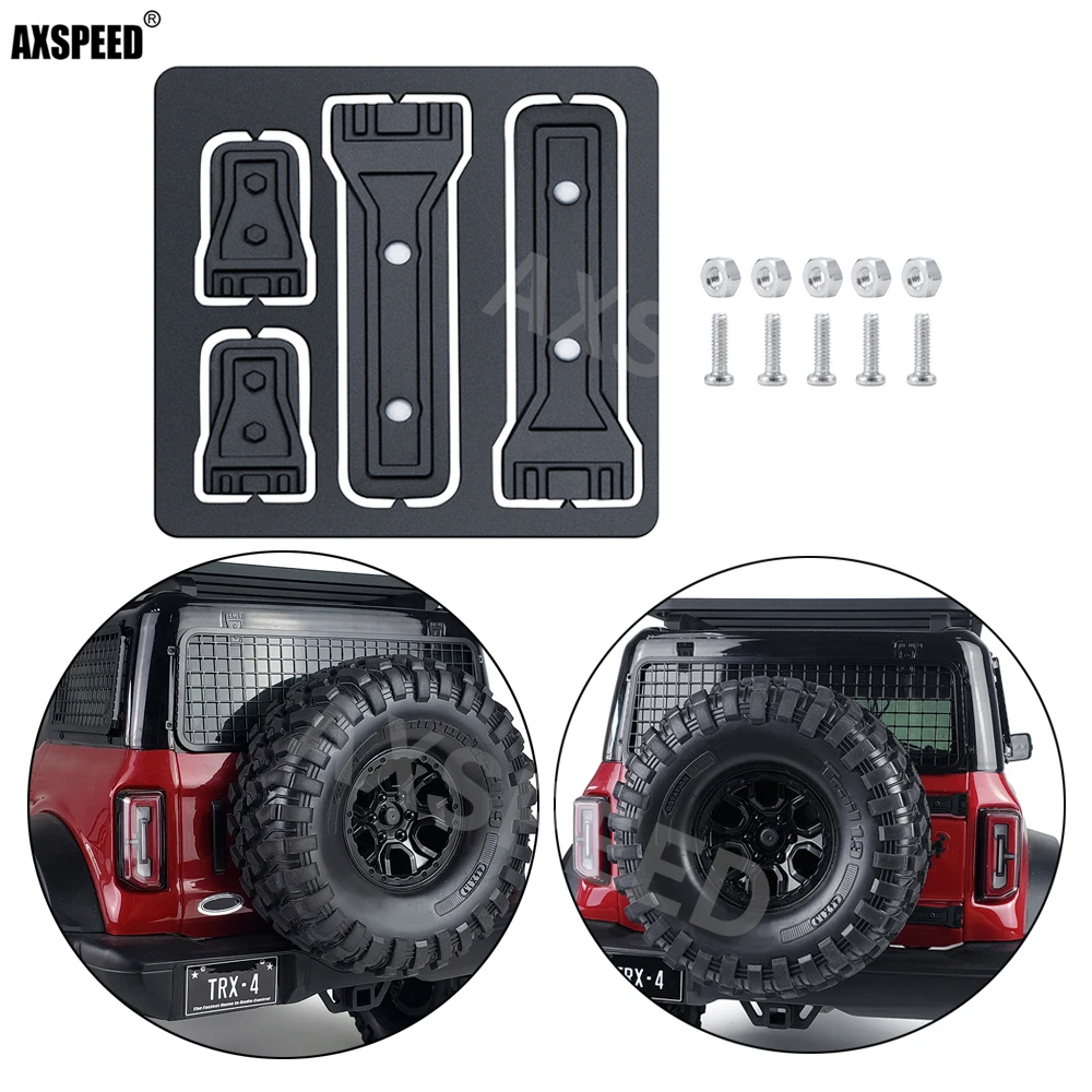 

AXSPEED RC автомобиль металлическая Боковая и задняя сетка окна для 1/10 Traxxas TRX4 TRX-4 бронковая Защитная Броня сетка декоративные детали