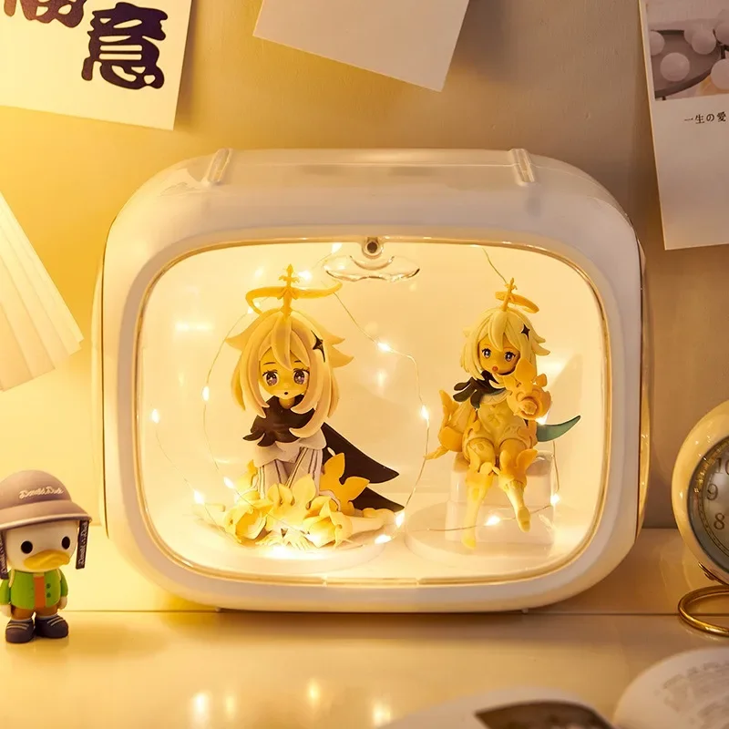 

24x16x9 см искусственная акриловая витрина для слепых фигурок, органайзер для фигурок, пыленепроницаемый ящик для хранения игрушек и кукол