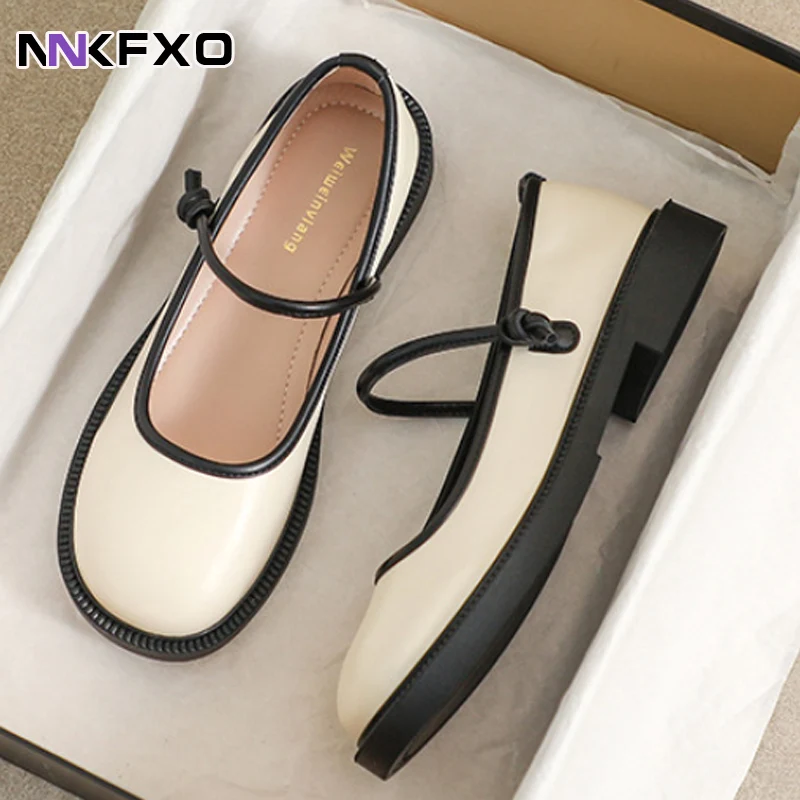 

Japanese Style Autumn New Round Casual Shallow Student Flat Shoes Single Shoes Women Shoes For Women Mary Jane Vc4003