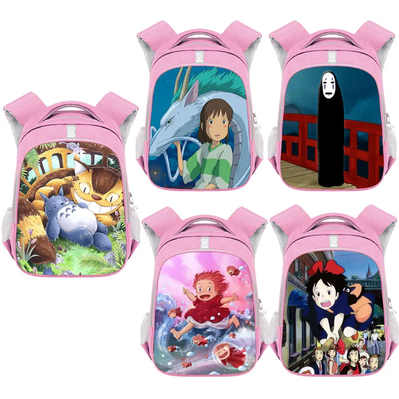 

13/16 Inch Anime Totoro Spirited away Backpack Children School Bag Kids Cartoon Kindergarten Bags Girls Schoolbags Bookbag Gift