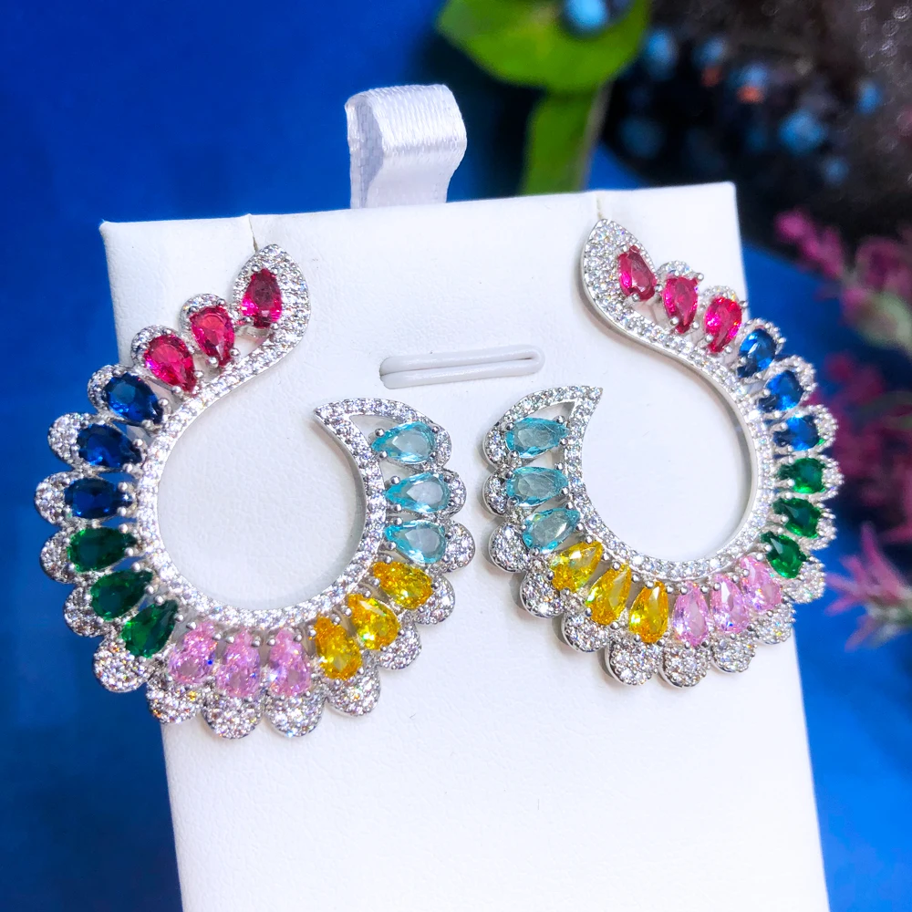 

Missvikki Fashion Street Style Cute Round Earrings For Women Wedding Party CZ Dubai Bridal Earring boucle d'oreille 2022