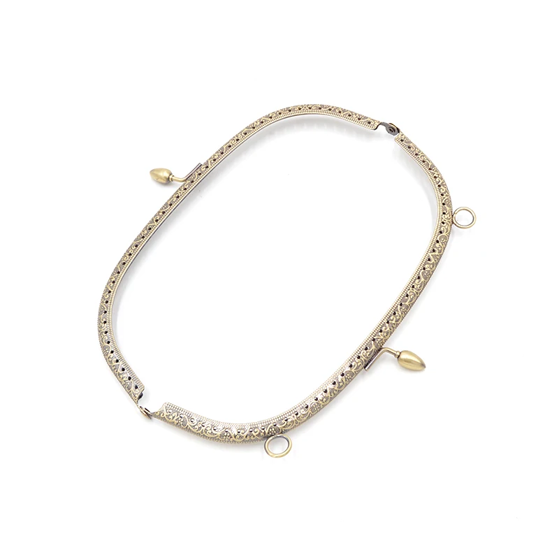 10pcs 20.5cm Metal Clasps Lock Bag Purses Frame Handle for DIY Made Sewing Clutch Handbag Clasp Bag Hardware Accessories