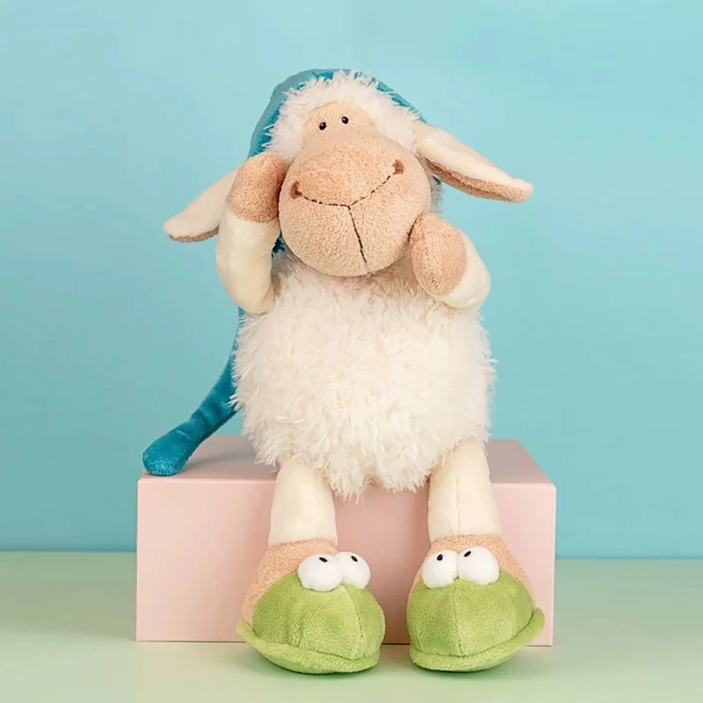

Very Cute Sleepy Sheep Creative Plush Doll Toy 35cm Children's Baby Toy Holiday Gift Soothing Sleep Companion Home Hecor