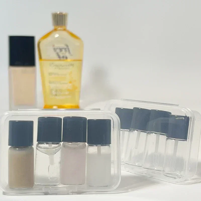 Мини-стеклянные бутылки с лопаточкой 4/5 шт