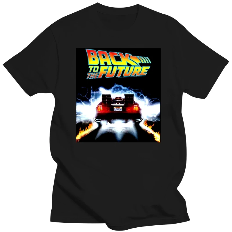 Детская футболка Назад в будущее Flaming Delorean задние фонари для мальчиков и девочек