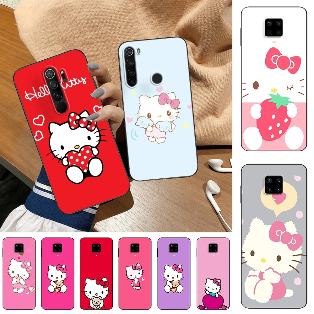 

Силиконовый чехол Hello Kitty для Xiaomi Redmi Note 7 8 9 10 11 Pro 7S 9T 9S 10T 11E 11T 11S 11R