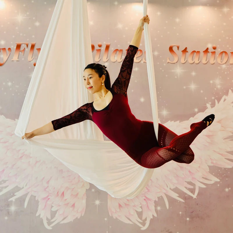 

4-Meter Micro-Elastic Nylon Aerial Yoga Hammock Set Home High-Altitude Rope Acrobatic Performance Yoga Studio