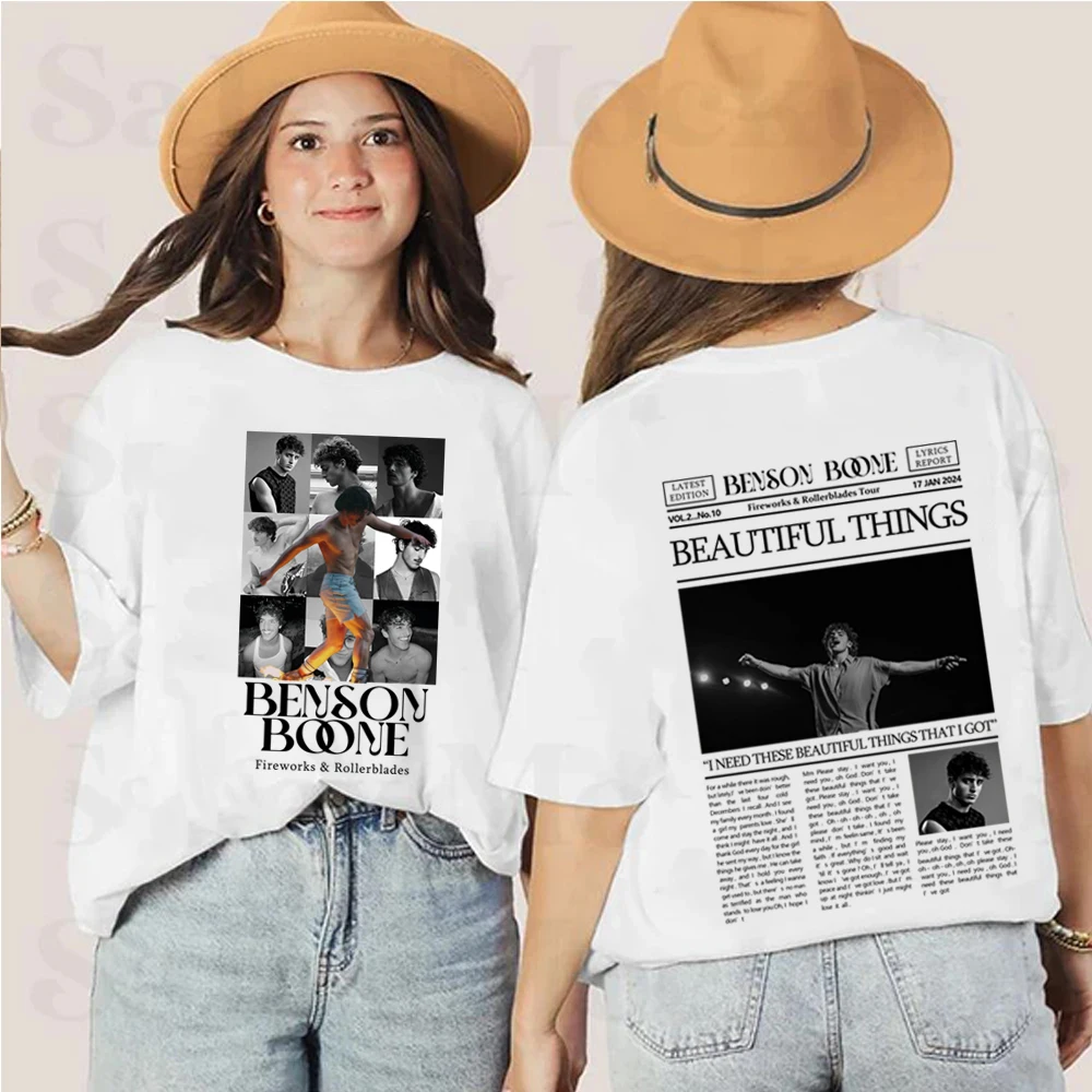 Рубашка Benson Boone Футболки Fireworks &amp Rollerblades Топы
