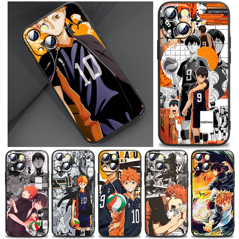 

Cartoon Anime Volleyball Haikyuu Cover For Apple iPhone 14 13 12 11 SE XS XR X 7 8 6 mini Plus Pro MAX 2020 Black Phone Case