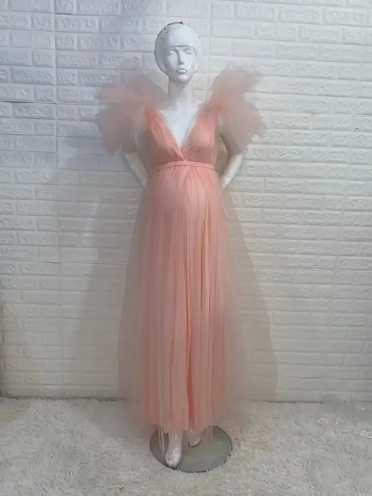 Одежда для фотосъемки платье беременных сексуальное кружевное длинное с цветами