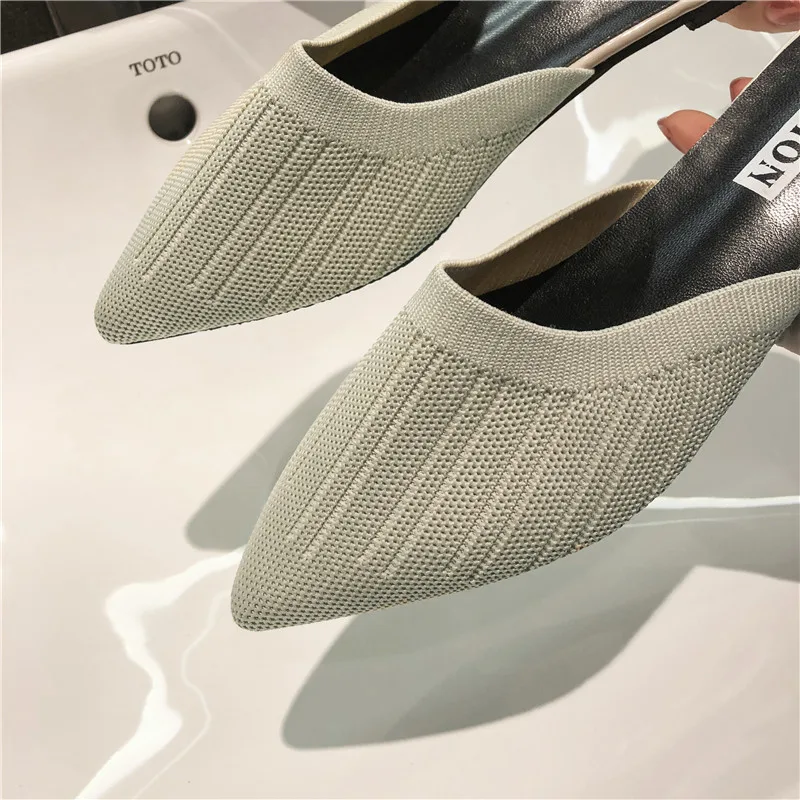 

New 2022 Women's Summer Mules Fashion Female Flipflop Yellow Office Slippers Flat Sandals Women Spring Slides Shoes 43