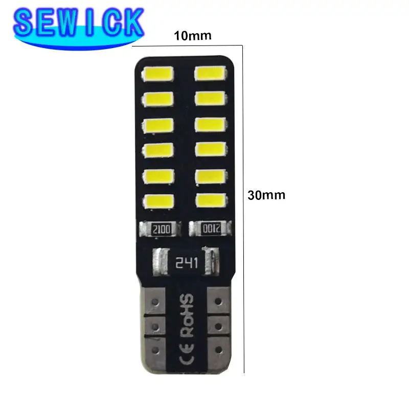 Автомобильный T10 светодиодный 500 194 W5W 168 SMD 24 3014 габаритные огни боковая лампа 12 В