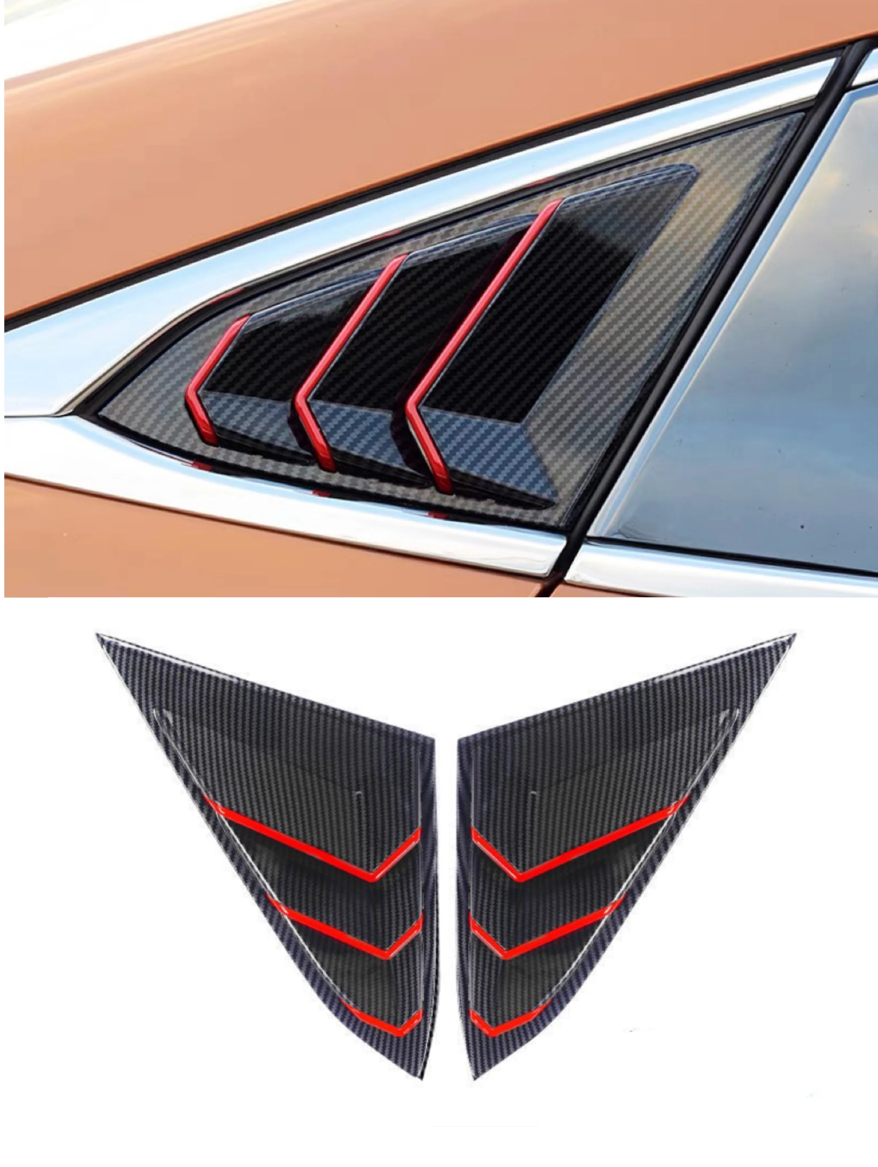 Обложка оконных жалюзи для Honda Civic 10th X боковая решетка вентиляционного отверстия