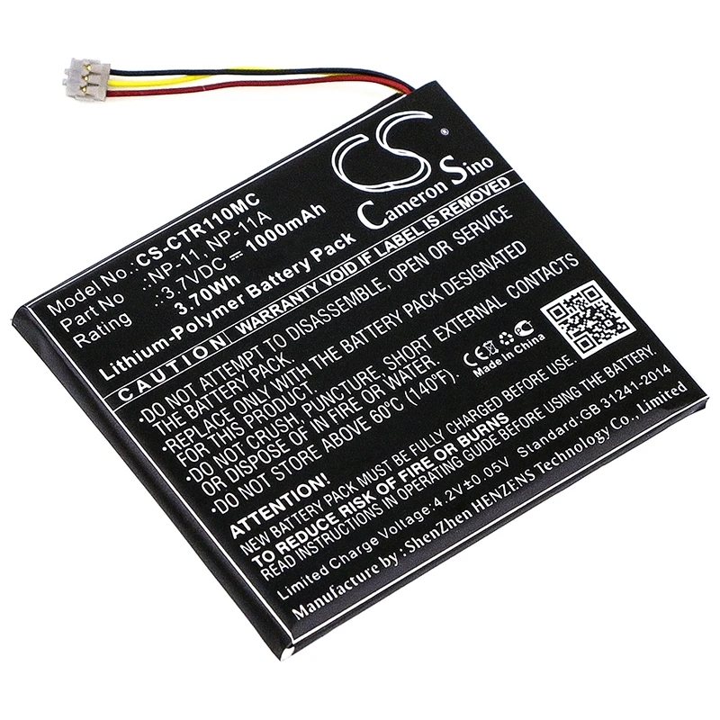 

Camera 1000mAh Battery For Casio LIS1639CSPC NP-11 NP-11A TR Mini TR-M11
