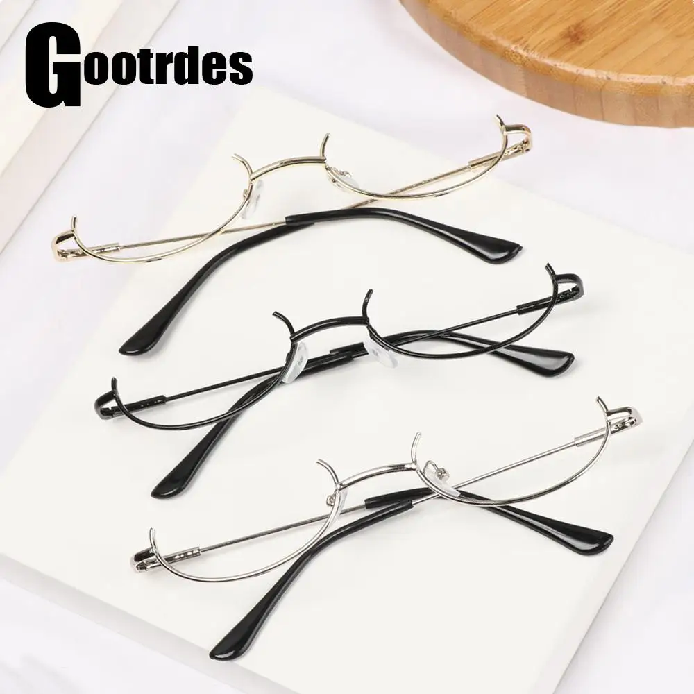 

Модные винтажные металлические очки без линз, полуоправы для косплея, украшение для вечеринки, очки унисекс для ролевых игр, очки для фотосъ...