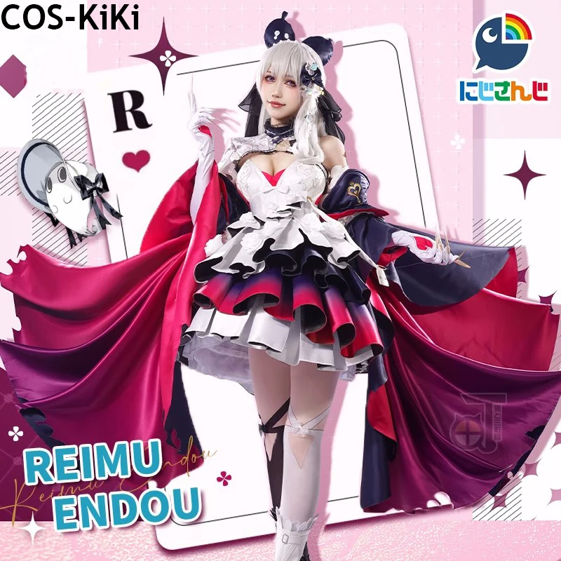 

Костюм для косплея COS-KiKi Vtuber Nijisanji Reimu Endou, костюм для косплея, сексуальное Великолепное платье, Женский костюм для ролевых игр на Хэллоуин