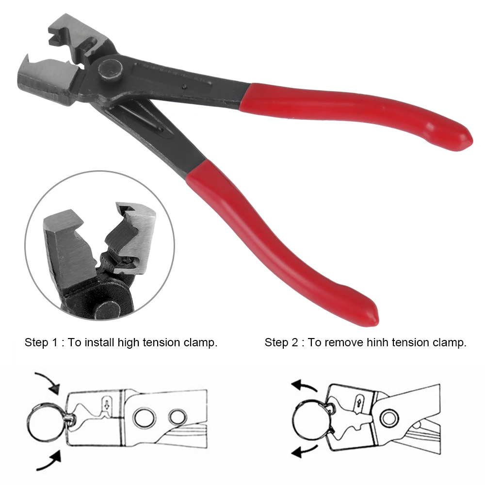 

Car Hose Oil Hose Crimping Plier Water Pipe Clamp Car Repair Hand Tool R Type Hand-held Tools Vise Collar Hose Clip Clamp Pliers