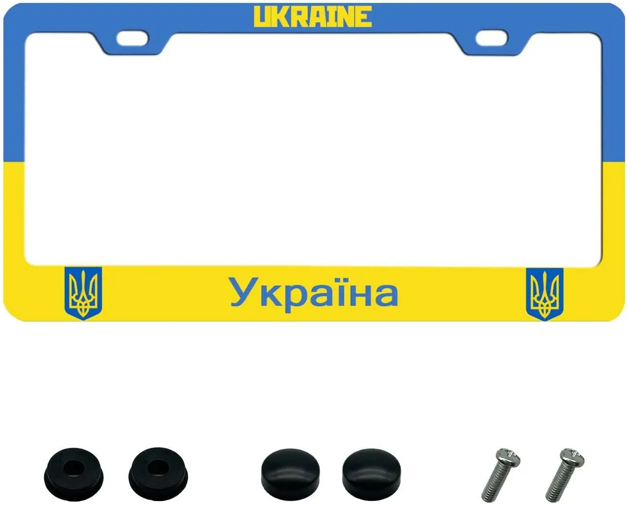 

Ukraine License Plate Flage Frame National Blue Yellow Україна Suitable for Women Men License Plate Shield Frame 12x6 Inch