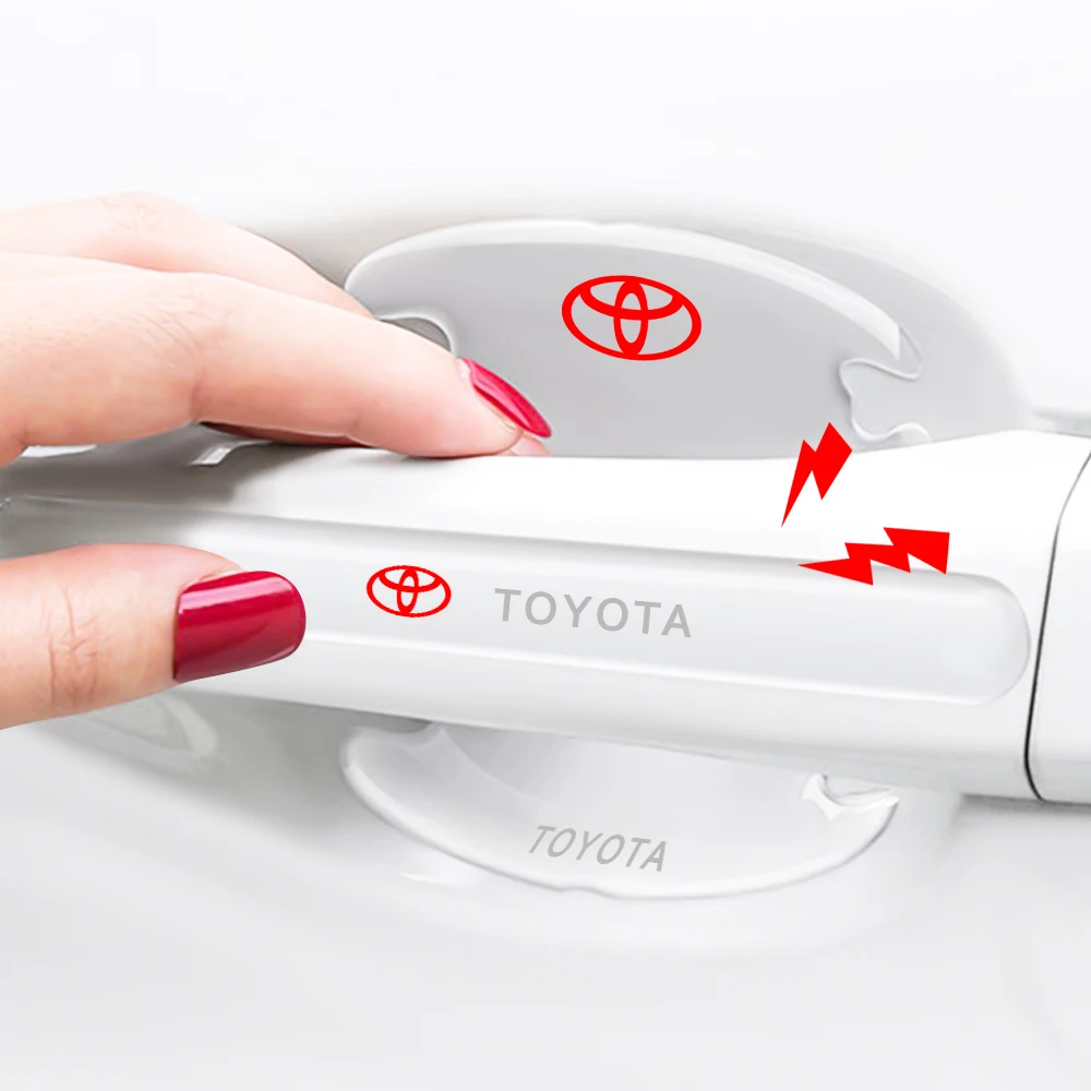 Прозрачные толстые наклейки на дверную ручку автомобиля защитные для Toyota Camry CHR