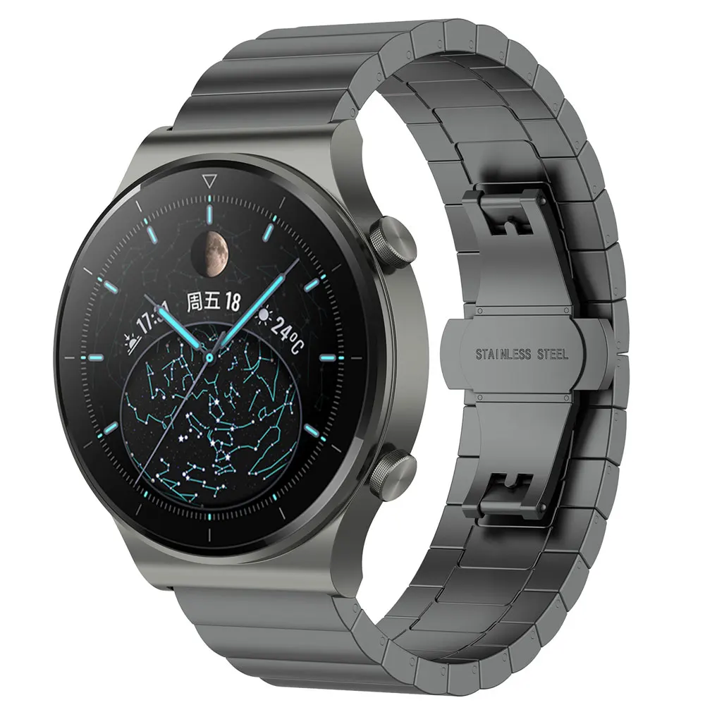 20mm 22mm Stainless Steel Metal Strap For Garmin Vivoactive 3 4 Band Watch For Forerunner 645 645 vivomove HR Bracelet Watchband