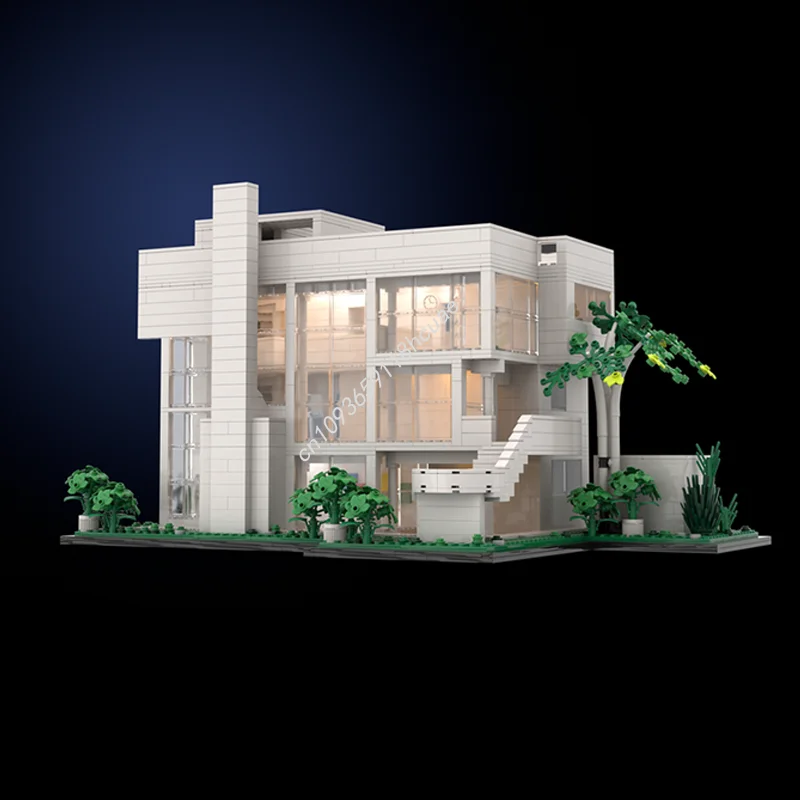 2859 шт. MOC Smith House Richard Meier, модульная модель, строительные блоки, архитектура, сделай сам, рождественские подарки, идея, игрушки, образовательный кирпич (art.: 3920d32baeaed) - 3920d32baeaed