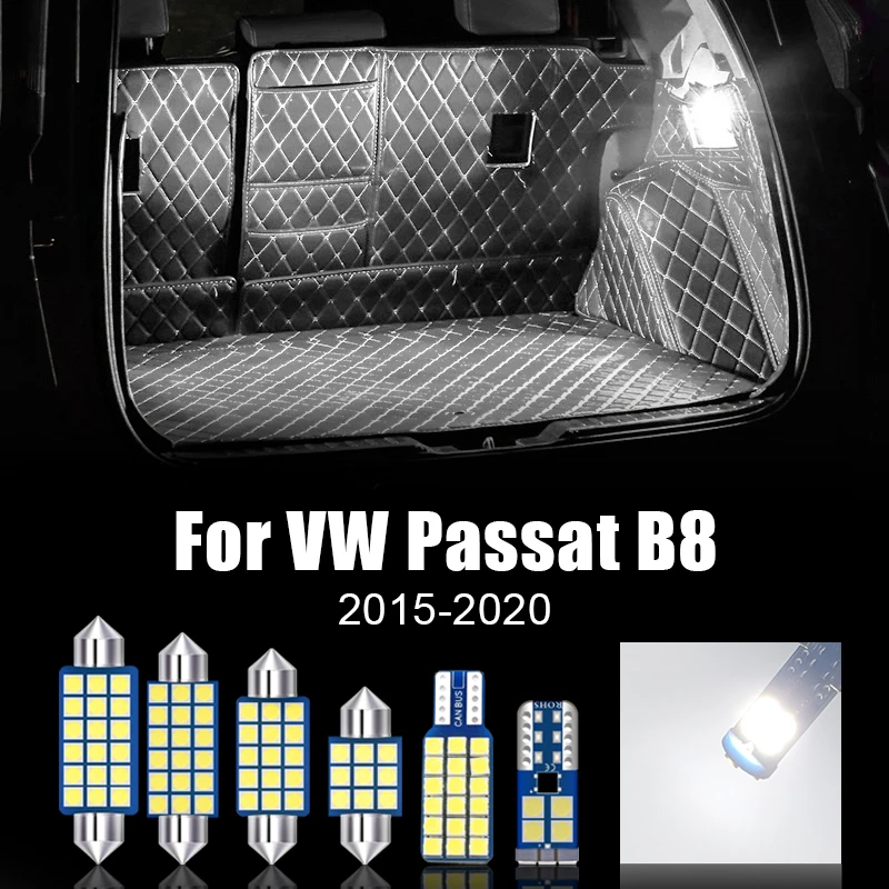 

For VW Passat B8 2015-2018 2019 2020 Car Dome Lights Reading Light Trunk Lamps Glove Box Vanity Mirror Blubs Interior Accessori