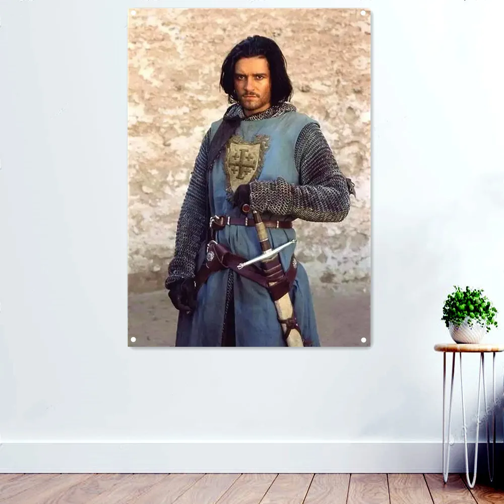 

Постер с изображением Королевство неба, настенный художественный гобелен, рыцари, темплары, баннеры, настенный подвесной флаг, украшение для спальни, гостиной, дома