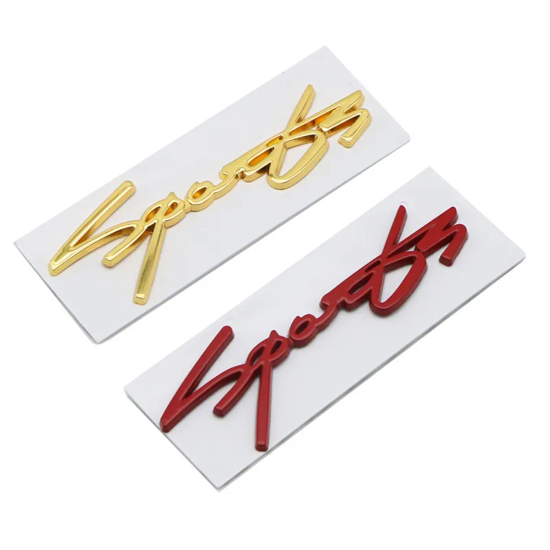 

SPORT Car Sports Word Letter Metal Car Sticker Trunk Emblem Badge Decal Decoration Auto Accessories 3D Car Styling