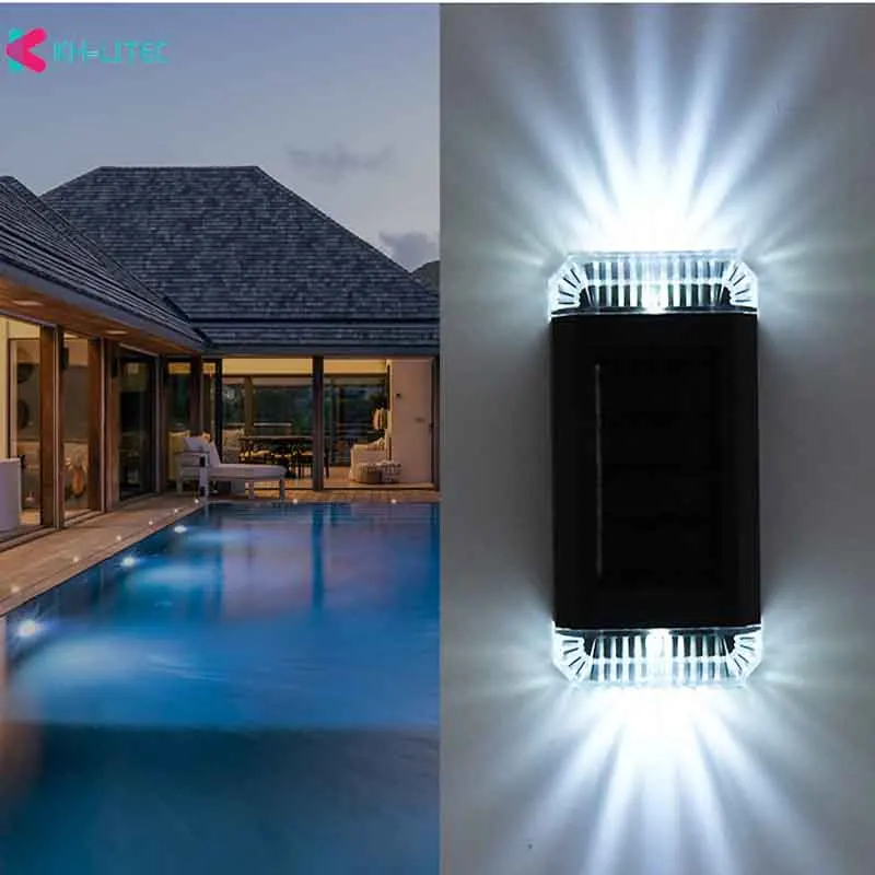 Настенный светильник лампа с питанием от солнечной батареи водонепроницаемая