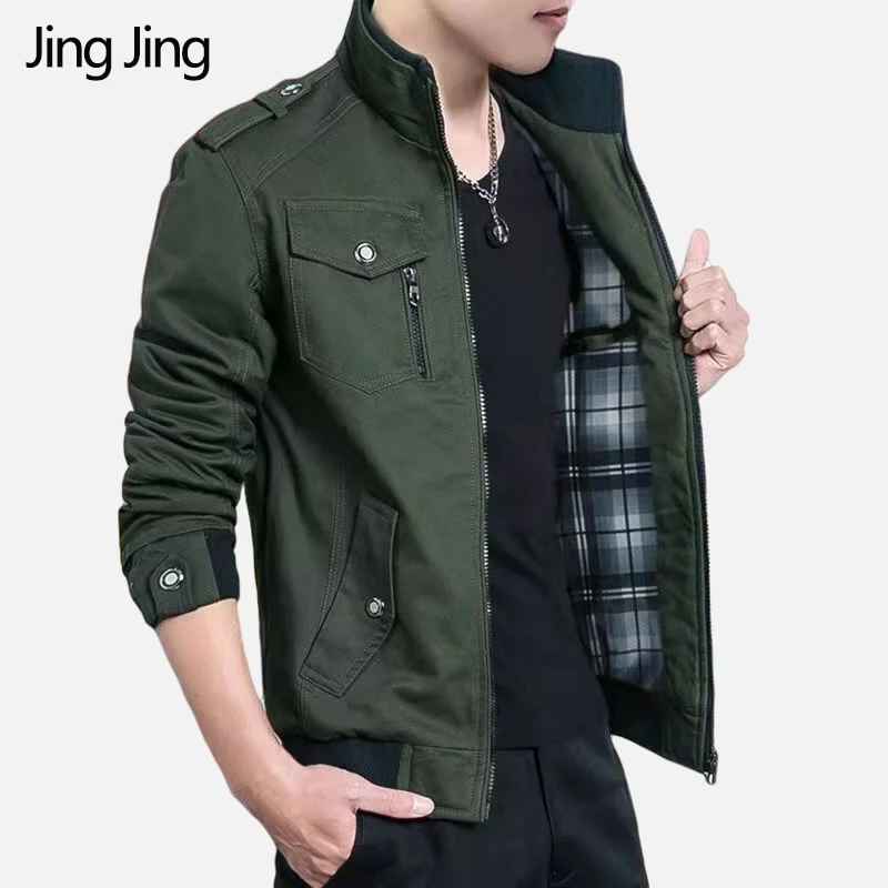 

Mens Jackets Spring Autumn Casual Coats Solid Color Mens Sportswear Stand Collar Slim Jackets Male Bomber Jackets plus size 4XL