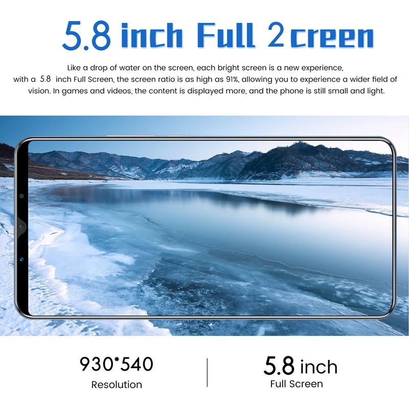 Quality Rino8 Pro Smartphone 5.8 Inch MTK6572 Dual Core 512MB+4G RAM Card Standby Android 4.4 EU Plug | Электроника