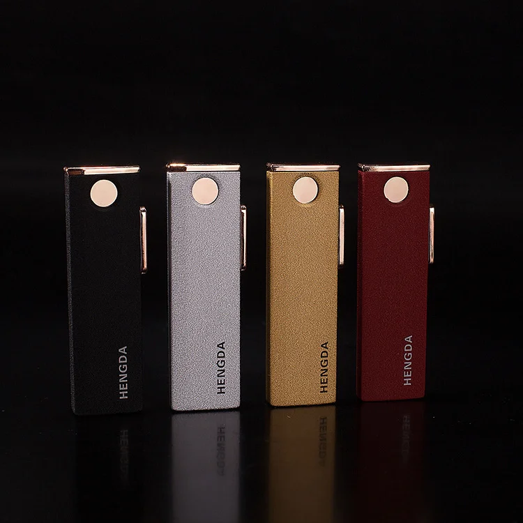 

New Metal Usb Charging Windproof Lighter Inflatable Creative Personalized Electronic Cigarette Lighter