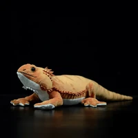 bearded dragon brown lizard plush toy simulated reptile animal emulational stuffed doll kids bedtime story appease birthday gift
