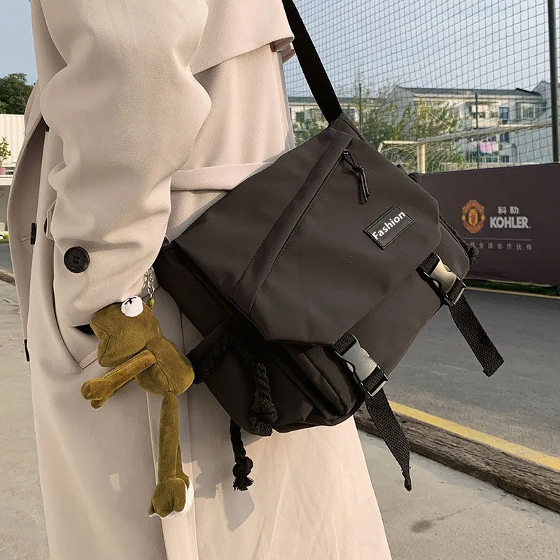 

Нейлоновые диагональные сумки через плечо для женщин, молодежные модные вместительные сумки, сумка на плечо, однотонная холщовая женская с...