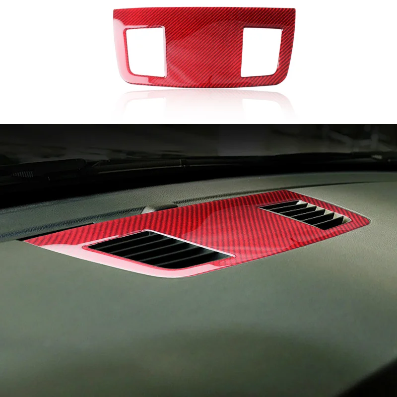 Купи Red Carbon Fiber Car Front Air Conditioning Vent Outlet Decorative Cover Trim Strip For BMW 3 E90 E92 E93 Car Inner Accessories за 560 рублей в магазине AliExpress